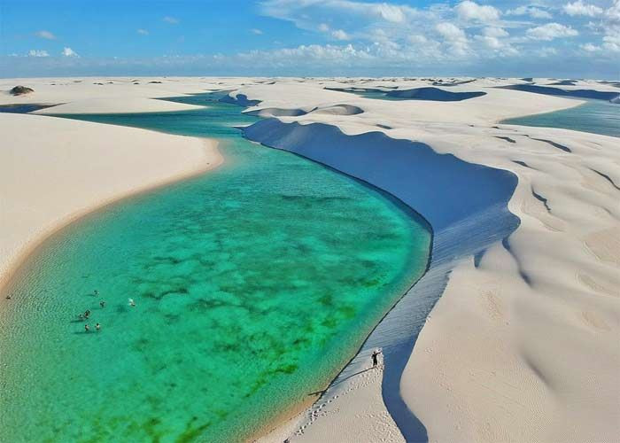 Mặc dù có cảnh quan đẹp, khí hậu ở Lençóis Maranhenses khá khắc nghiệt. Cồn cát được hình thành bởi những trận gió lớn thổi vào từ đại dương trong tháng 10, tháng 11. Lúc này, những hồ nước xanh sẽ dần biến mất, kéo theo cả các sinh vật bên trong hồ.