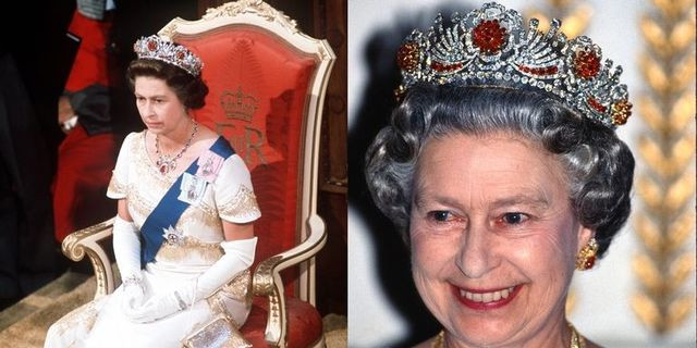 Nữ hoàng Elizabeth II đã nhận được gần 100 viên ruby Miến Điện. Những hạt ngọc đỏ quý giá này sau đó đã được kết hợp với kim cương để chế tác thành một trong những chiếc vương miện đắt đỏ nhất thế giới.