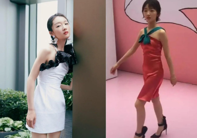 Một trường hợp tương tự Ngô Cẩn Ngôn chính là Châu Đông Vũ. Thường xuyên điện kiểu đầm ống, cúp ngực táo bạo nhưng nữ diễn viên liên tục lọt top mặc xấu vì thân hình gầy gò chứ không phải do trang phục xấu.