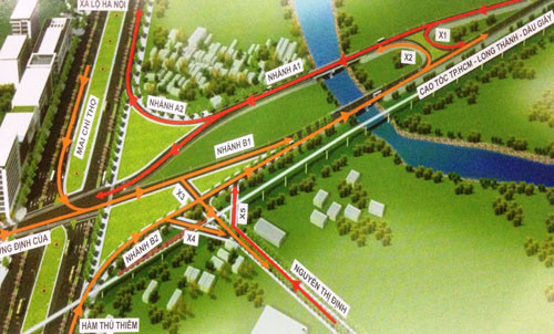 Hoan thanh nut giao thong quan trong cao toc TPHCM-Long Thanh-Dau Giay