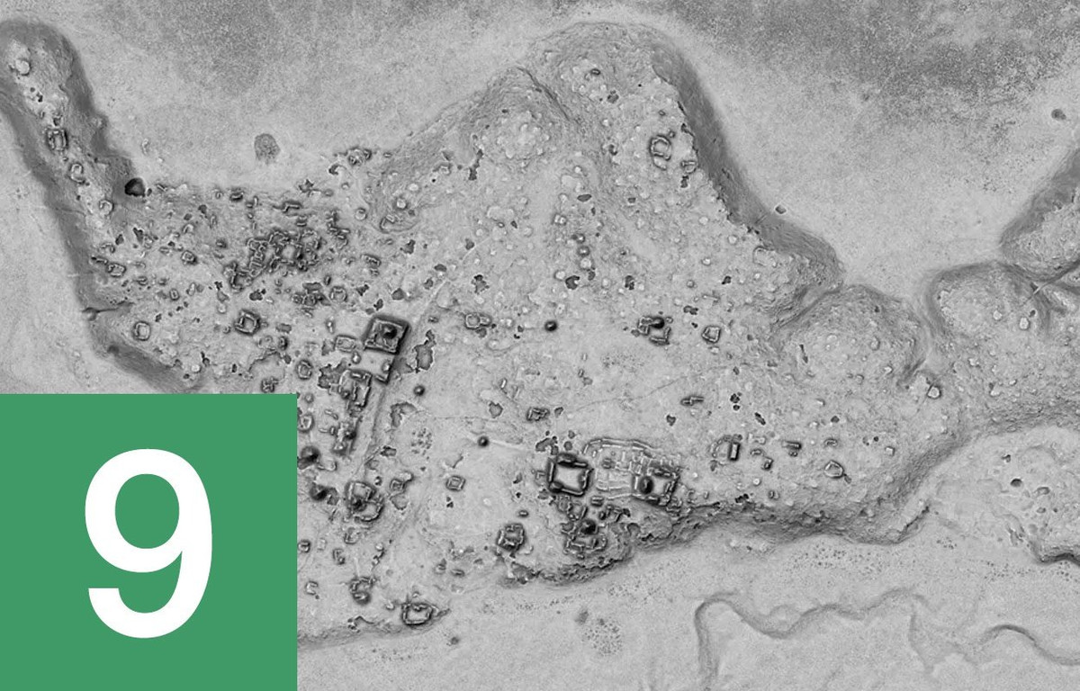  9. Thành phố Maya bị mất được phát hiện trong rừng rậm Mexico. Các nhà khảo cổ học Mexico đã công bố phát hiện một thành phố Maya chưa từng được biết đến trong khu rừng thuộc khu bảo tồn sinh thái Balamkú cằng công nghệ LiDar. Thành phố được đặt tên là Ocomtún (có nghĩa là “cột đá”) do có nhiều cột đá hình trụ chưa được khám phá khắp bên trong.