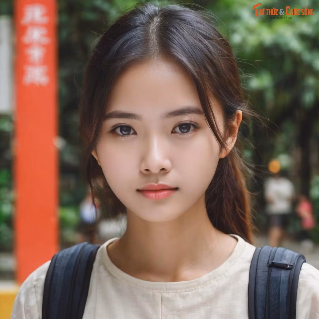 Chân dung một nữ sinh viên Việt Nam.