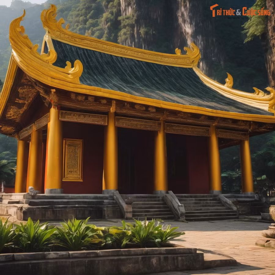 Ngôi chùa Việt dát vàng, uy nghi giữa khung cảnh núi non hùng vĩ.