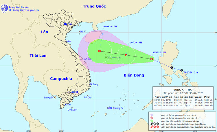 Ap thap nhiet doi vao Bien Dong, mien nui Bac Bo co mua rao va dong
