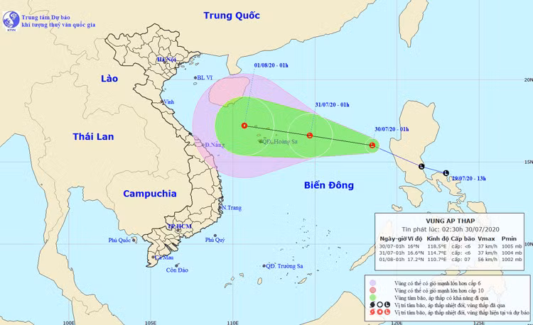 Ap thap nhiet doi vao Bien Dong, mien nui Bac Bo co mua rao va dong