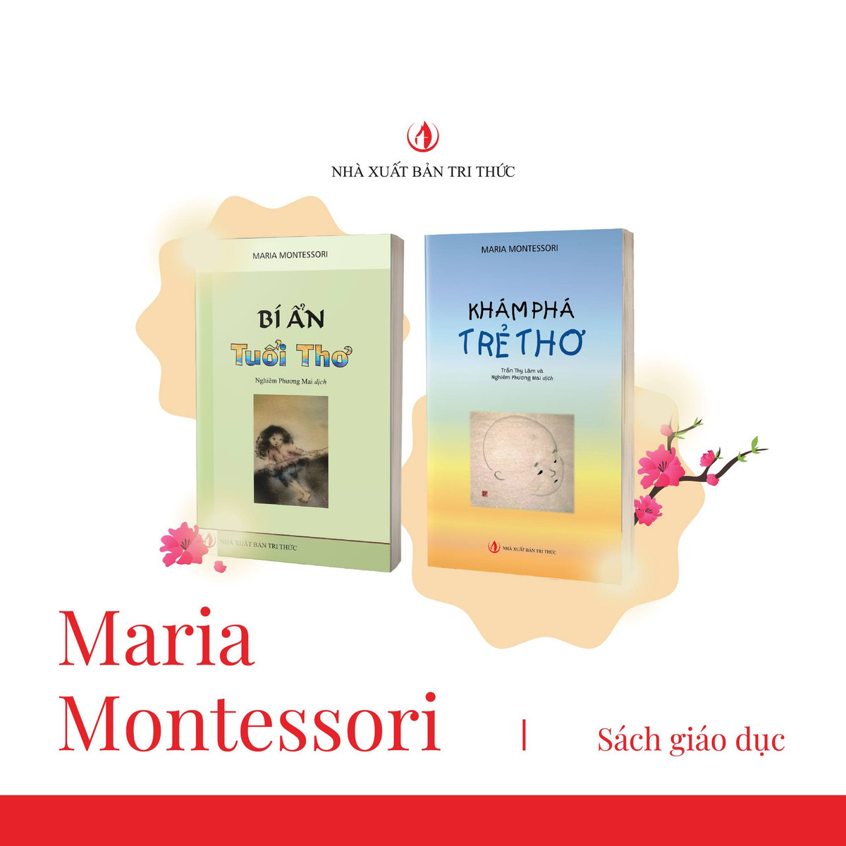 Trong những cuốn sách nổi bật của Montessori do Nhà xuất bản Tri thức phát hành và được đón nhận có “Khám phá trẻ thơ” và “Bí ẩn tuổi thơ” - đây là những tài liệu quý báu để bạn đọc có thể tìm hiểu về phương pháp giáo dục Montessori.