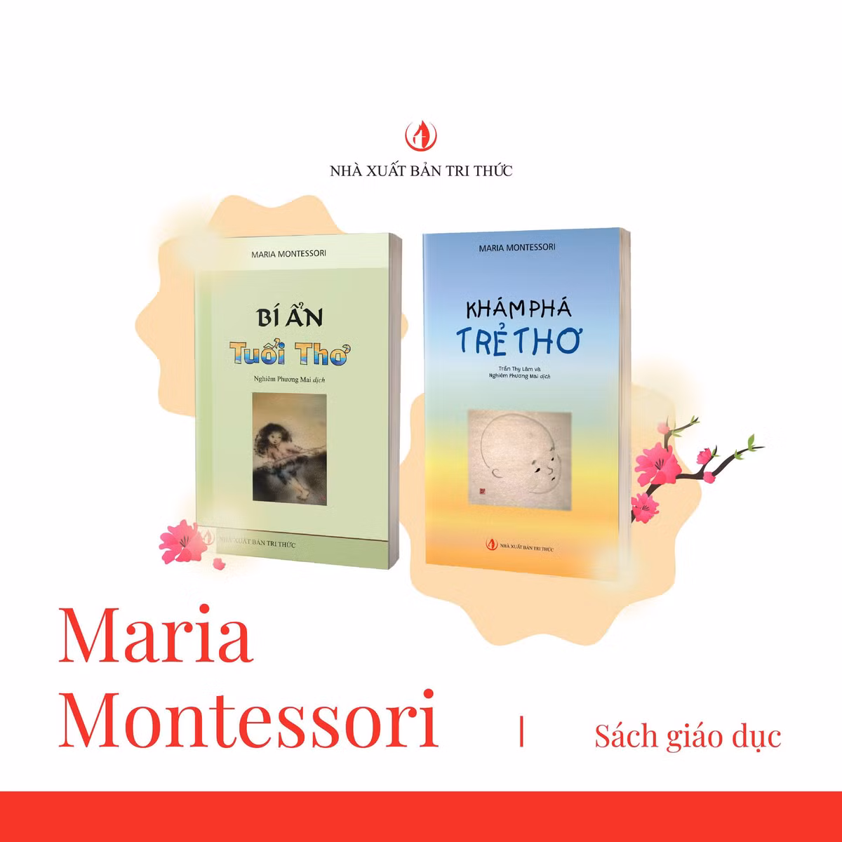 Trong những cuốn sách nổi bật của Montessori do Nhà xuất bản Tri thức phát hành và được đón nhận có “Khám phá trẻ thơ” và “Bí ẩn tuổi thơ” - đây là những tài liệu quý báu để bạn đọc có thể tìm hiểu về phương pháp giáo dục Montessori.
