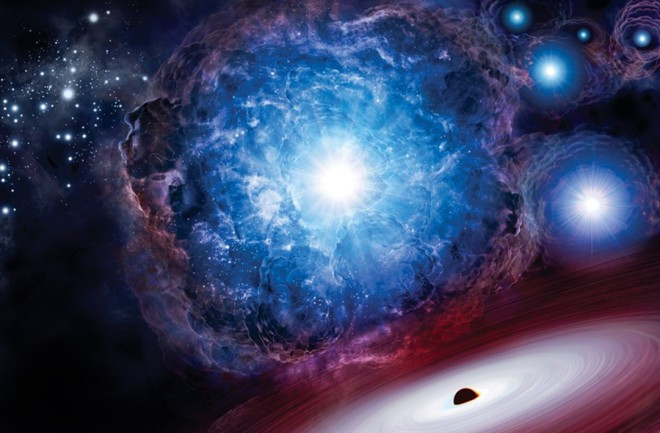 Tổng kích thước của vũ trụ vẫn chưa được biết. Nghiên cứu gần đây cho thấy nó có thể là vô hạn, ngụ ý rằng có thể có vô số thiên hà.Tuy nhiên, có một giới hạn mà chúng ta không thể nhìn thấy; bởi vì ánh sáng từ bên ngoài không có thời gian để đến Trái đất kể từ Vụ nổ Big Bang.Ảnh:Discover Magazine