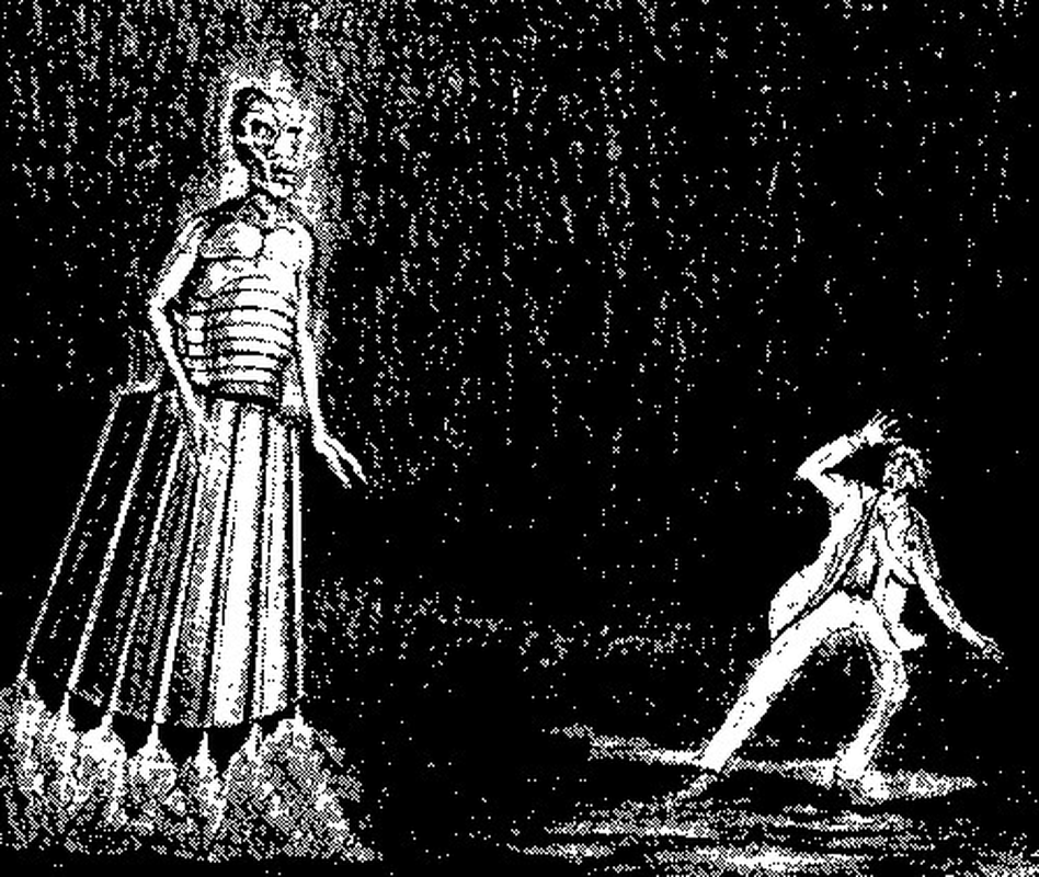 Trong khi họ đang tìm cách làm điều gì đó để cứu vãn tình hình, họ nhận ra trong không khí có mùi hôi lạ thường và con của họ đột nhiên khóc lên dữ dội. Sau đó, một ánh sáng kỳ lạ lóe lên và theo đó là sự xuất hiện của một sinh vật lạ cao hơn 3 mét ở phía trước xe rồi lại nhanh chóng biến mất.