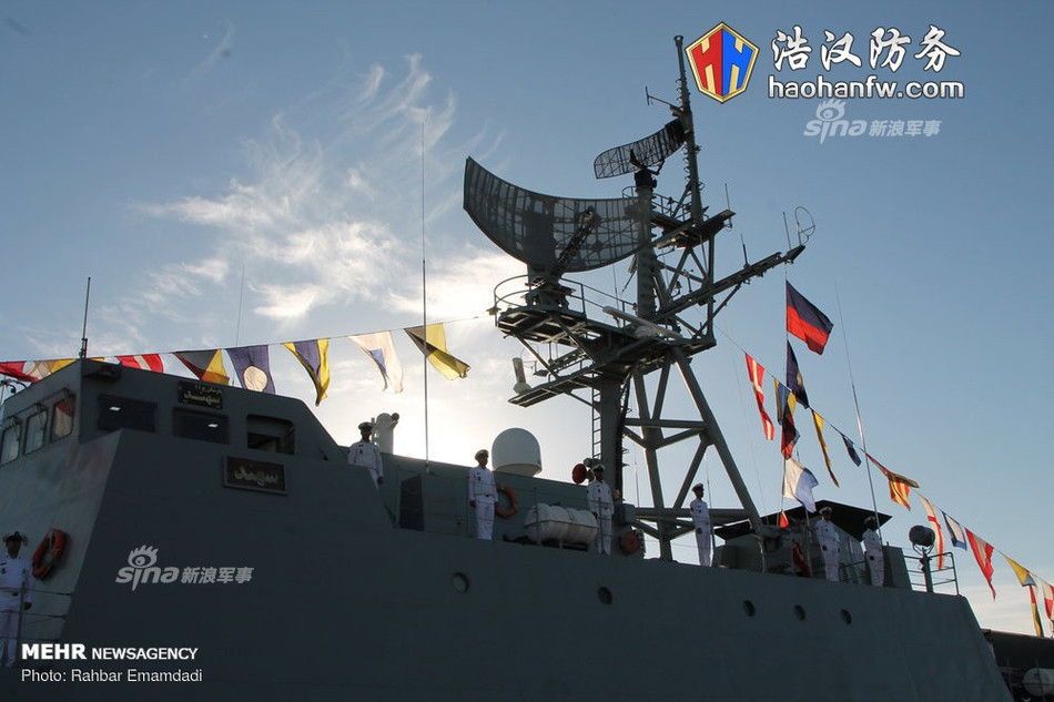 Các nguồn tin cho biết, tàu chiến Sahand có lượng giãn nước khoảng 2.000-2.500 tấn, dài 100m, thủy thủ đoàn 140 người. Nguồn ảnh: Haohanfw.