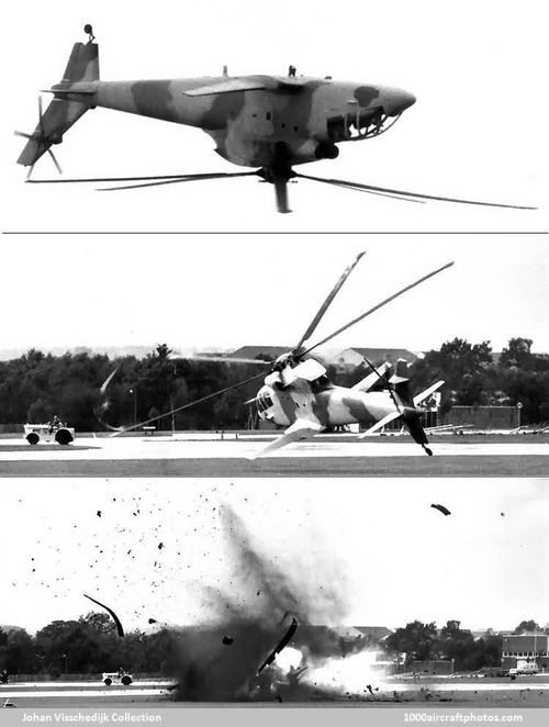 Vụ tai nạn xảy ra khi hai phi công đang cố thực hiện động tác cơ động ở độ cao thấp. Tuy nhiên không rõ do lỗi của máy tính hay lỗi của phi công, phần mũi của máy bay đã chúc xuống hơi thấp khiến cánh quạt chính va chạm với mặt đất. Chiếc trực thăng ngay lập tức đâm xuống đất, giết chết tại chỗ một phi công và phi công còn lại qua đời 9 ngày sau đó. Chương trình S-67 kết thúc vĩnh viễn kể từ thảm hoạ đó. Nguồn ảnh: Aircraftphoto.