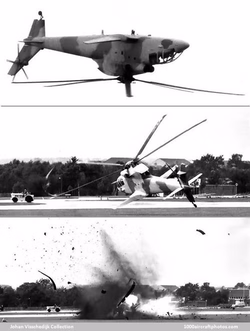 Vụ tai nạn xảy ra khi hai phi công đang cố thực hiện động tác cơ động ở độ cao thấp. Tuy nhiên không rõ do lỗi của máy tính hay lỗi của phi công, phần mũi của máy bay đã chúc xuống hơi thấp khiến cánh quạt chính va chạm với mặt đất. Chiếc trực thăng ngay lập tức đâm xuống đất, giết chết tại chỗ một phi công và phi công còn lại qua đời 9 ngày sau đó. Chương trình S-67 kết thúc vĩnh viễn kể từ thảm hoạ đó. Nguồn ảnh: Aircraftphoto.