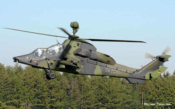 Eurocopter Tiger đứng trên Z-10 của Trung Quốc một bậc. Đây là loại trực thăng hội tụ đầy đủ các công nghệ hiện đại bậc nhất của nền công nghiệp quốc phòng châu Âu khi nó được thiết kế với các thiết bị điện tử tiên tiến nhất. Nguồn ảnh: BI.