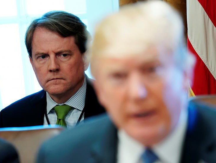 Ngày 29-8-2018: Cố vấn Nhà Trắng Don McGahn