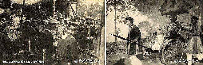 Chú rể (trái) và cô dâu (phải).