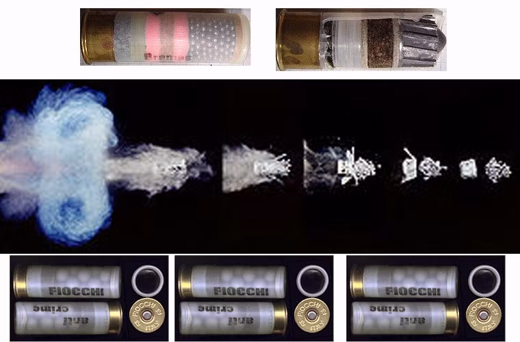 Súng có thể bắn đạn chùm, đạn đặc, đạn tách vỏ, đạn rãnh xoắn, đạn phễu, đạn đinh chùm, và có thể bắn đạn nổ hoặc đạn cao su. Tùy theo yêu cầu nhiệm vụ mà súng shotgun có thể bắn các loại đạn khác nhau.