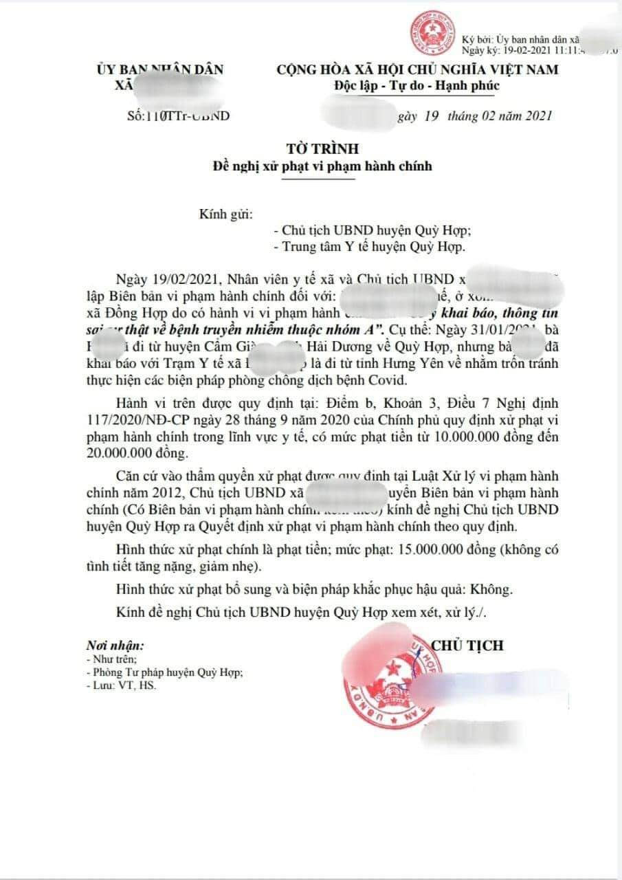 De nghi phat 15 trieu doi voi nu cong nhan tu Hai Duong ve Nghe An khai bao y te gian doi-Hinh-2