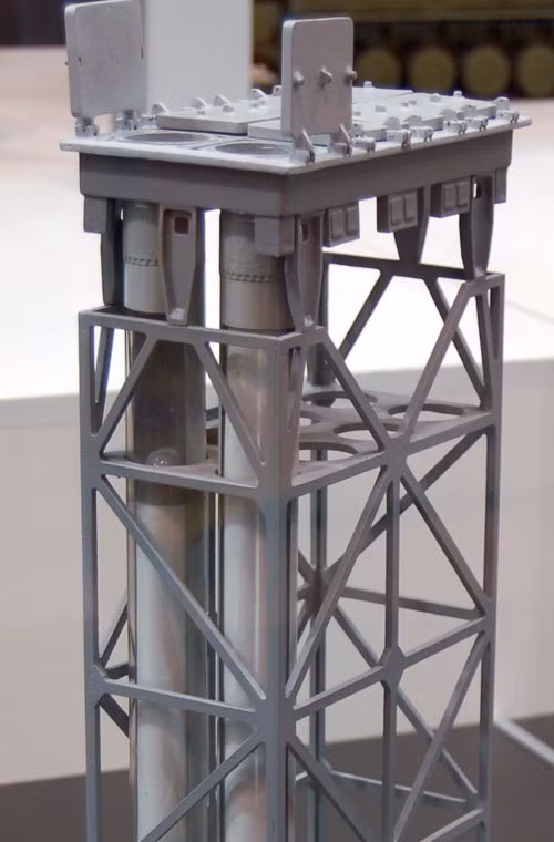 Mô hình UKSK với đạn 3M-14T được trưng bày tại một cuộc triển lãm ở Nga.