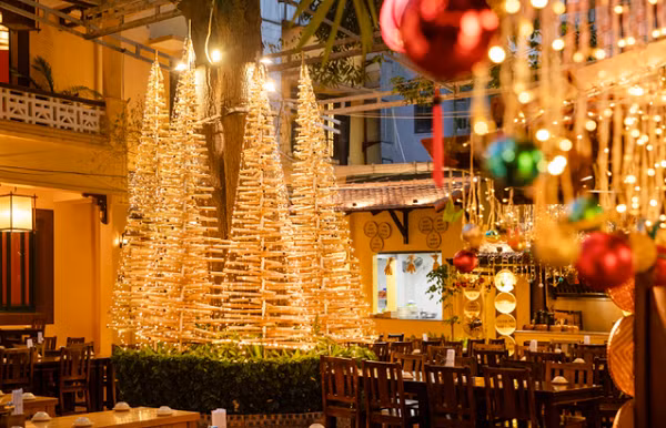 Doc la rung thong Noel bang tre giua long Ha Noi