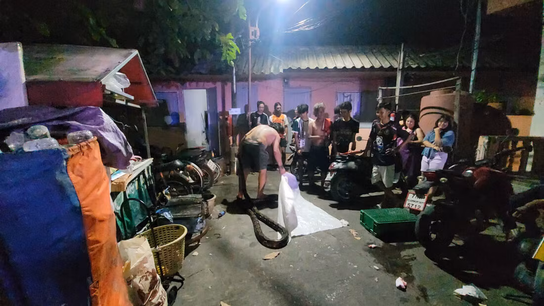 Quá đau đớn và sợ hãi, người đàn ông la hét kêu cứu, cố hết sức bình sinh chạy đến nơi có nhiều người.