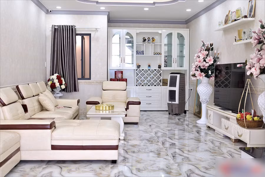 Theo thông tin trên VOH, diễn viên Lê Dương Bảo Lâm cho biết, việc xây dựng căn nhà khang trang và to đẹp như thế này nằm ngoài dự định của hai vợ chồng. Ban đầu, anh chỉ có 500 triệu trong tay nhưng đã dần tích góp từ lúc bắt đầu xây dựng đến khi hoàn thiện nhà. Anh từng chia sẻ: "Xây tới đâu, chúng tôi cày và đắp tiền tới đó. Đến giờ thì mọi thứ cũng hoàn thiện được 80%, tôi đã có thể yên tâm phần nào".