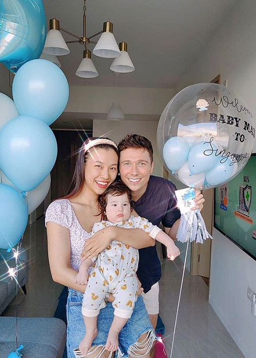 Hoàng Oanh và chồng dự định sẽ đưa con trai về Việt Nam vào dịp Tết Nguyên Đán nếu dịch được kiểm soát an toàn trên toàn thế giới.