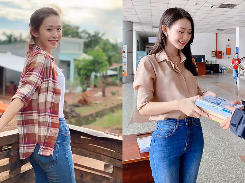 Minh Anh chia sẻ trên Lao động, lúc thi Hoa khôi Sinh viên Việt Nam 2017, cô đã được khán giả nhận xét có nét cười và ánh mắt giống Đặng Thu Thảo.