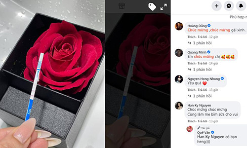 Không biết trùng hợp hay cố ý, cùng ngày Hồ Ngọc Hà sinh đôi, Quế Vân khoe tin bầu bí.