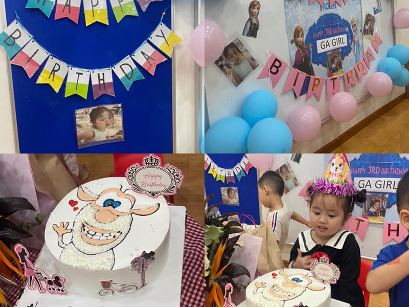 Con gái đầu lòng của Hoài Lâm vui vẻ trong tiệc sinh nhật.