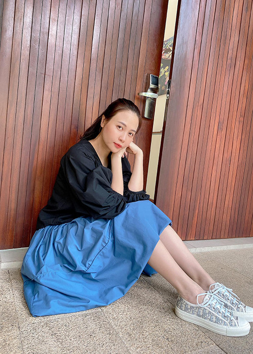 Cô nhanh chóng lấy lại vóc dáng sau khi sinh con.