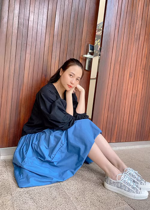 Cô nhanh chóng lấy lại vóc dáng sau khi sinh con.