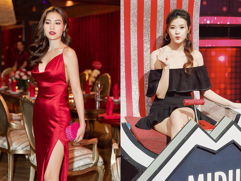 Midu sở hữu vẻ đẹp ngọt ngào, gợi cảm trong khi Lan Ngọc quyến rũ, sang chảnh.