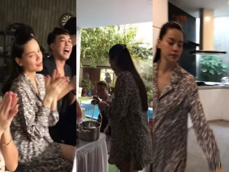 Nữ ca sĩ xuất hiện khá thon gọn trong tiệc sinh nhật Kim Lý cách đây ít ngày. Ảnh: Gia đình mới