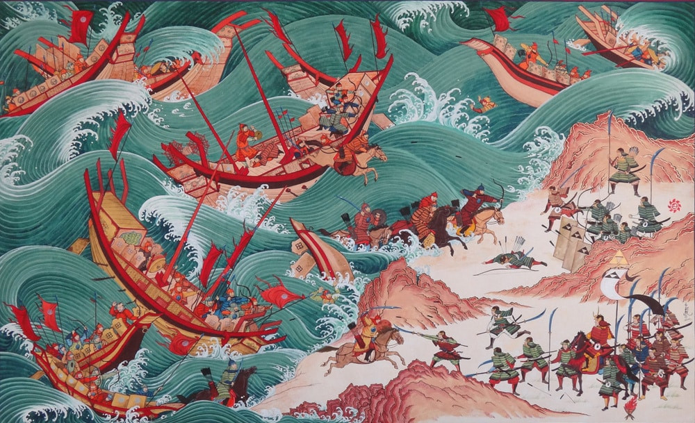 Giống như Việt Nam, Nhật Bản cũng là quốc gia hiếm hoi đánh bại ý đồ xâm lược của quân Mông Cổ trong thế kỷ 13 và duy trì được sự toàn vẹn lãnh thổ trong hàng trăm năm sau đó, trước khi nước Nhật thực hiện kế hoạch Cải cách Minh Trị hay Minh Trị Duy tân đưa Nhật Bản trở thành một cường quốc kinh tế và quân sự trong thế kỷ 20. Nguồn ảnh: Mindomo.