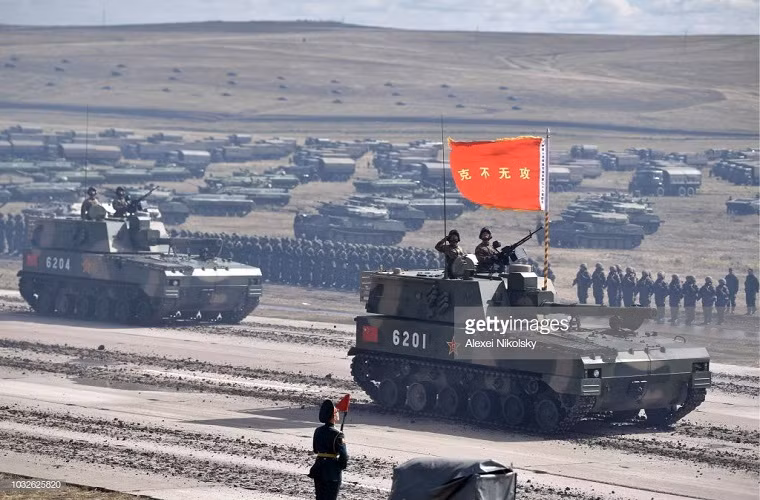 Pháo tự hành PLZ-07 của Quân đội Trung Quốc tại thao trường Tsugol, tham gia Vostok-2018 Trung Quốc điều động hơn 3.000 quân cùng 900 phương tiện cơ giới. Nguồn ảnh: Alexei Nikolsky.