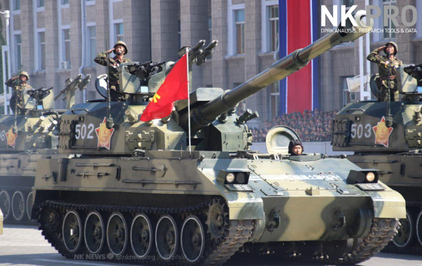 Pháo tự hành Chuch'e-Po sử dụng cỡ nòng 152mm của Quân đội Triều Tiên. Nguồn ảnh: NK news.