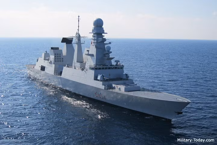 Horizon là lớp khu trục hạm phòng không tiên tiến thuộc dự án quốc tế CNGF, hiện loại tàu này đang phục vụ trong Hải quân Pháp và Italy. Khác với khu trục hạm phòng không Aegis của Mỹ hay Sachsen của Đức (ảnh), toàn bộ trang thiết bị điện tử và vũ khí trên lớp Horizon đều là sản phẩm có xuất xứ từ châu Âu.