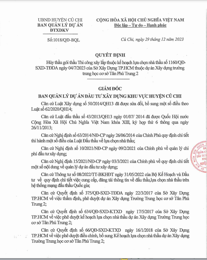TP HCM: Gói thầu xây dựng Trường THCS Tân Phú Trung 2 về tay ai? - Hình 4 TP HCM: Goi thau xay dung Truong THCS Tan Phu Trung 2 ve tay ai?-Hinh-4
