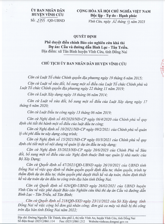 Dong Nai: Goi thau xay lap gan 18 ty ve tay Cty Huu Thanh