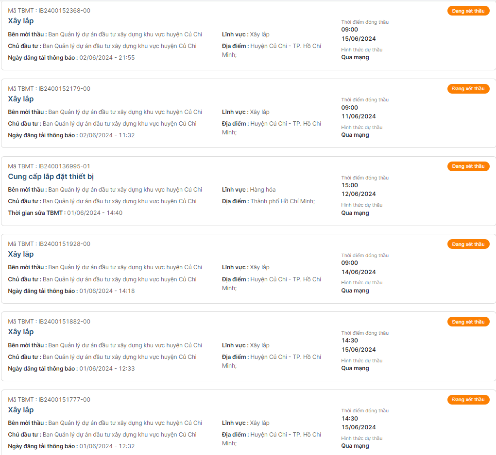 TPHCM: Hàng trăm gói thầu tại Củ Chi đang chờ kết quả - Hình 3 TPHCM: Hang tram goi thau tai Cu Chi dang cho ket qua-Hinh-3