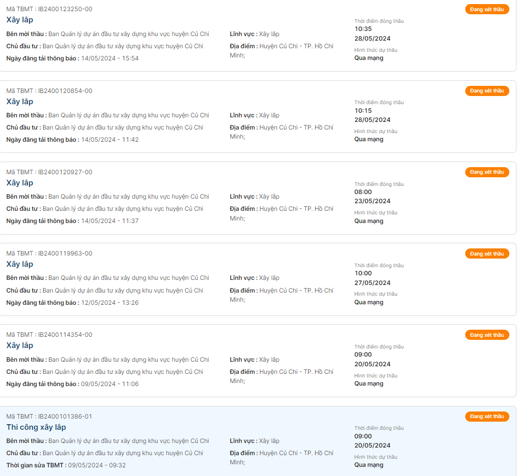 TPHCM: Hàng trăm gói thầu tại Củ Chi đang chờ kết quả - Hình 2 TPHCM: Hang tram goi thau tai Cu Chi dang cho ket qua-Hinh-2