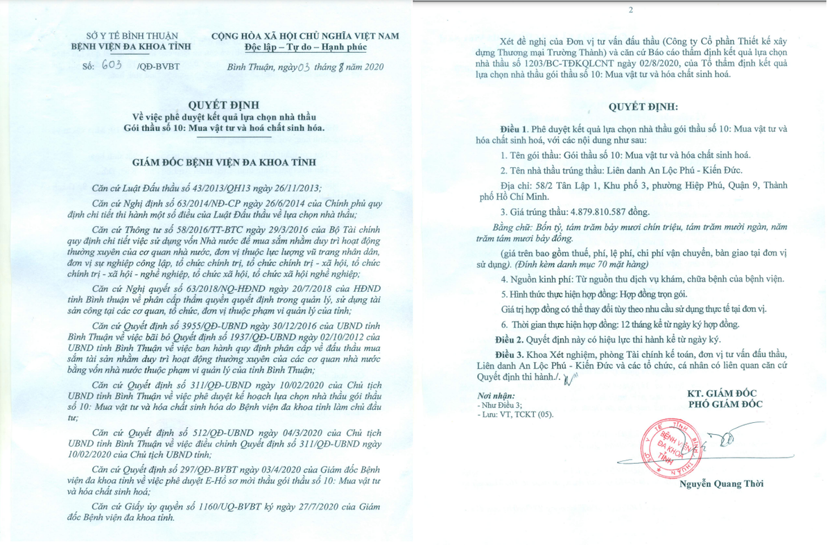 Năng lực An Lộc Phú trúng 4 gói thầu tại BVĐK tỉnh Bình Thuận - Hình 2 Nang luc An Loc Phu trung 4 goi thau tai BVDK tinh Binh Thuan-Hinh-2