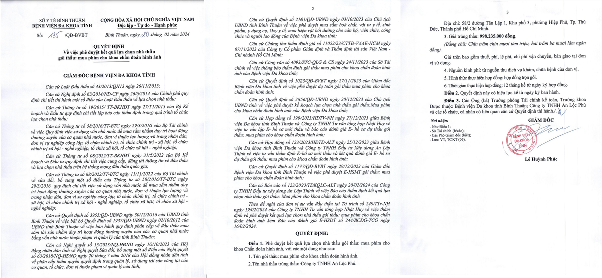Năng lực An Lộc Phú trúng 4 gói thầu tại BVĐK tỉnh Bình Thuận Nang luc An Loc Phu trung 4 goi thau tai BVDK tinh Binh Thuan