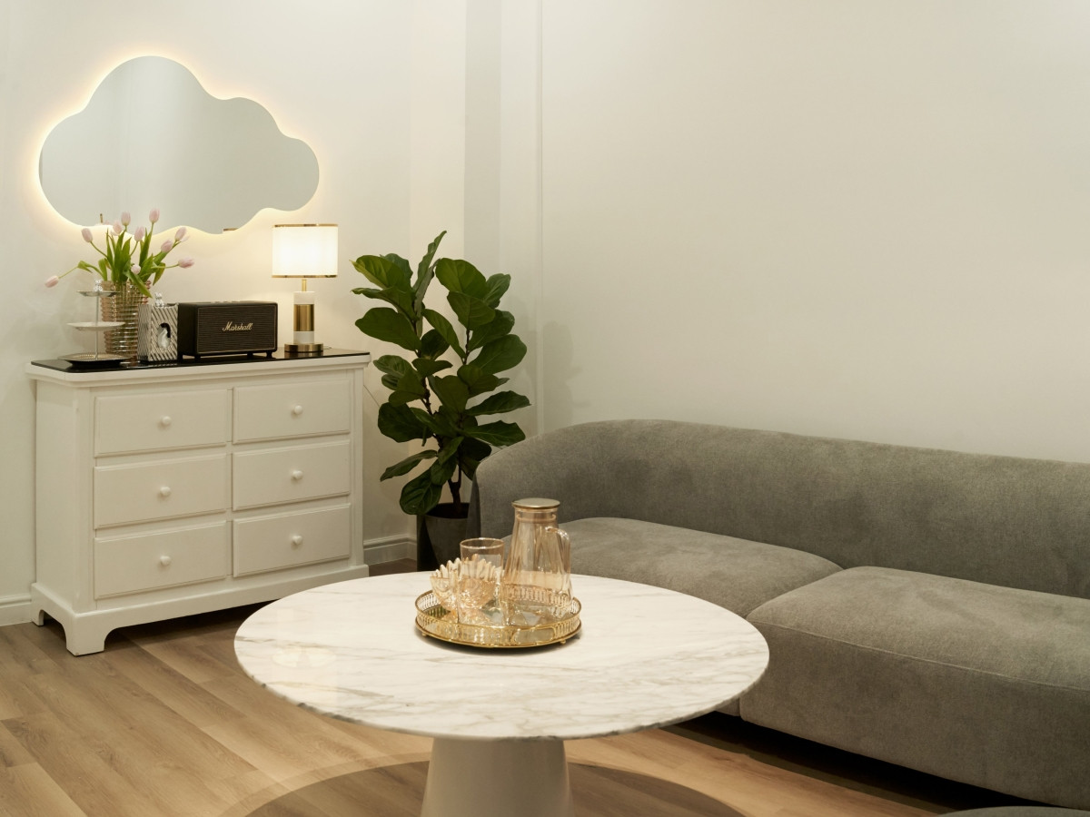 Khu vực để Diệp Lâm Anh và mẹ thưởng trà, thư giãn. Ảnh: House n Home