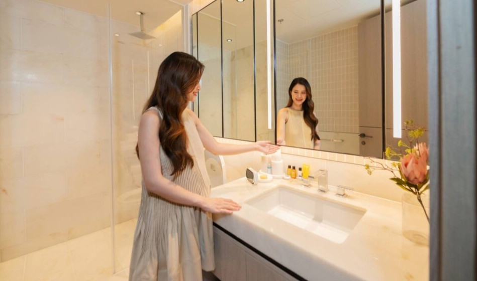 Phòng tắm được trang bị nội thất hiện đại. Ảnh: Giadinhxahoi