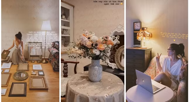 Góc nào trong căn nhà của Hà Trúc cũng gọn gàng và nên thơ.