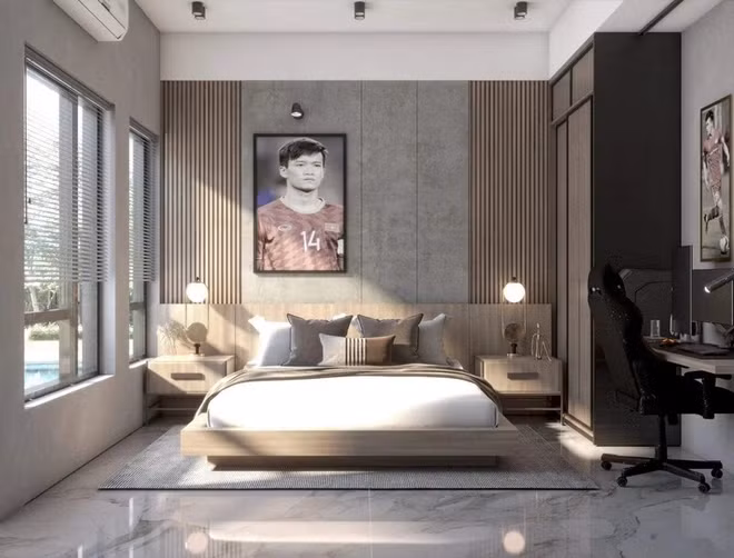 Phòng riêng của Hoàng Đức tràn ngập ánh nắng. Ảnh chụp màn hình