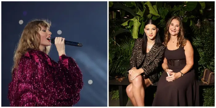 Album mới của Taylor Swift có nhiều ca khúc xoay quanh mối quan hệ đổ vỡ. Đề tài này khá gần gũi với bà Melinda bởi bà cũng đã chia tay bạn trai Jon Du Pre. Ảnh: BI