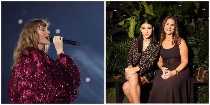 Album mới của Taylor Swift có nhiều ca khúc xoay quanh mối quan hệ đổ vỡ. Đề tài này khá gần gũi với bà Melinda bởi bà cũng đã chia tay bạn trai Jon Du Pre. Ảnh: BI