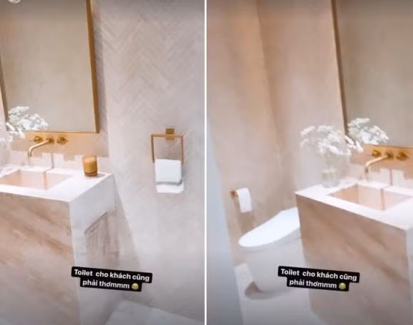 Nhà vệ sinh cũng rất sang trọng.